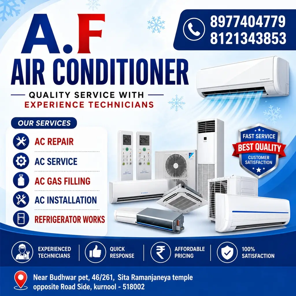 Premium AC & Refrigerator Services in Kurnool